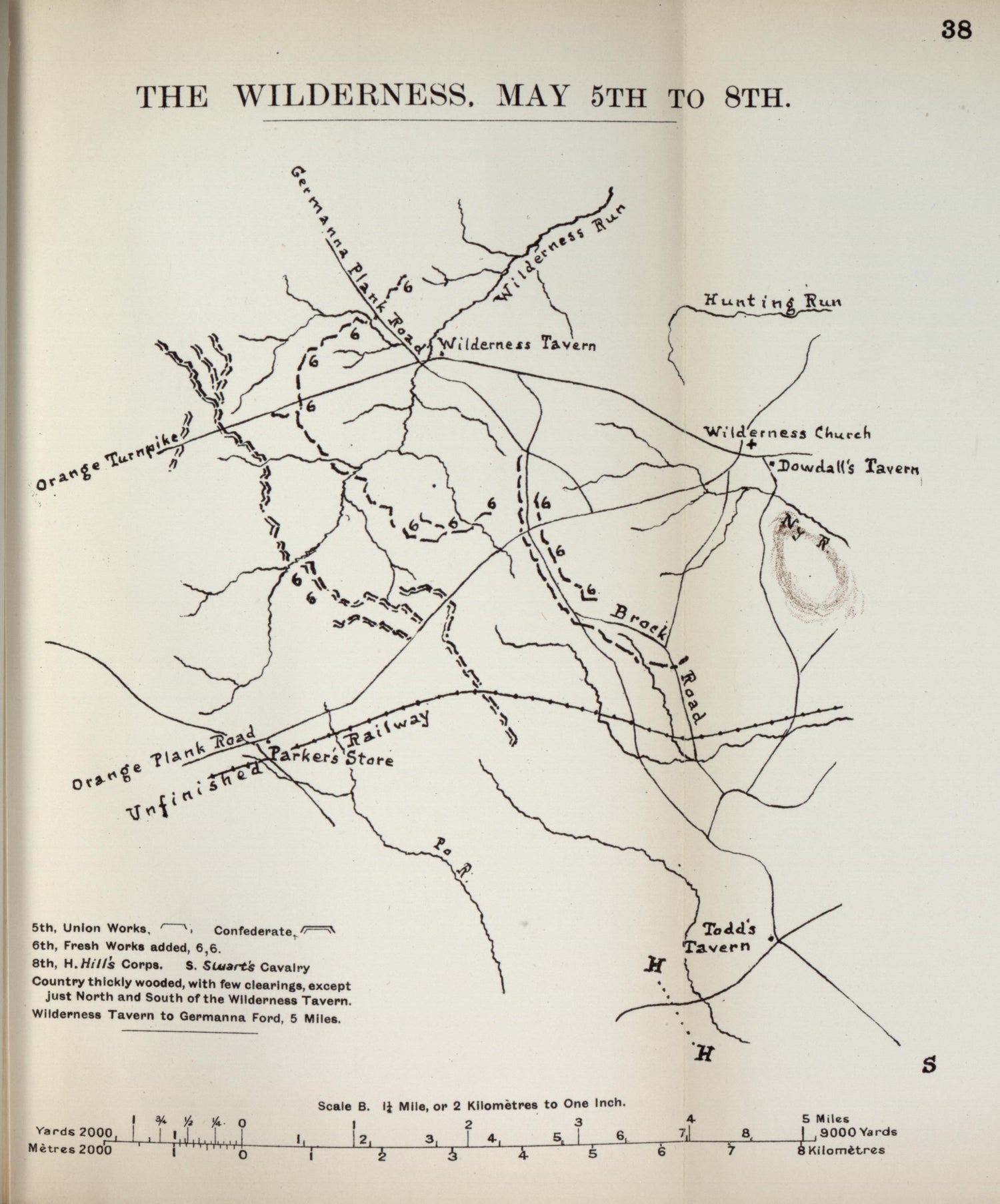 The Wilderness, May 5-8 from the American Civil War--maps 1910 by Relic Map Company