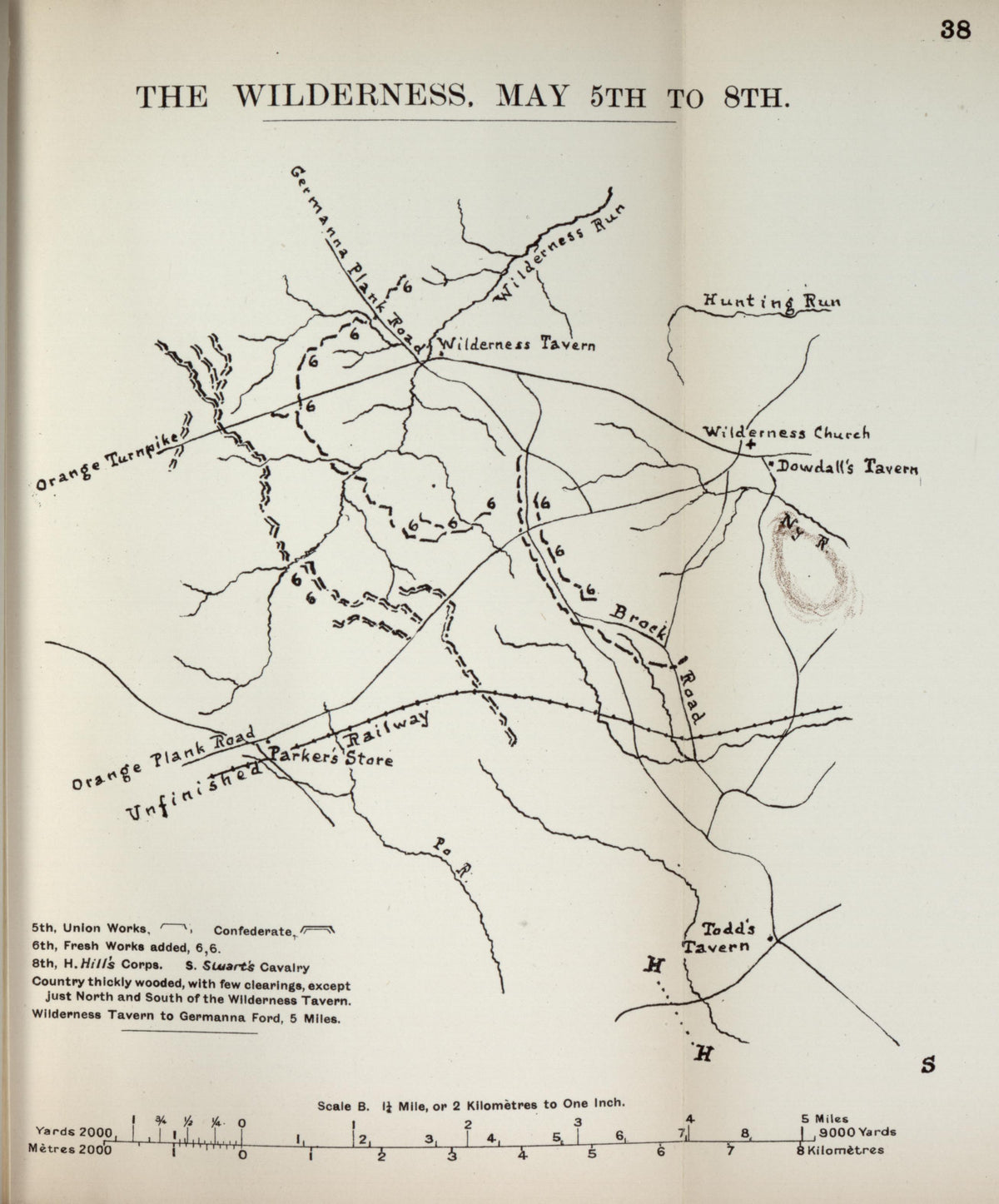 The Wilderness, May 5-8 from the American Civil War--maps 1910 by Relic Map Company