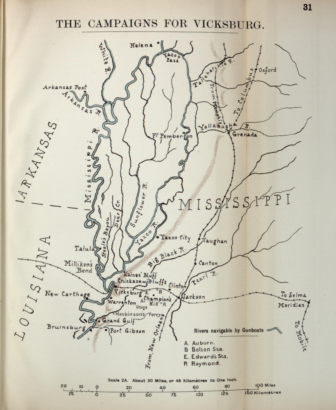 Campaigns for Vicksburg from the American Civil War--maps 1910 by Relic Map Company