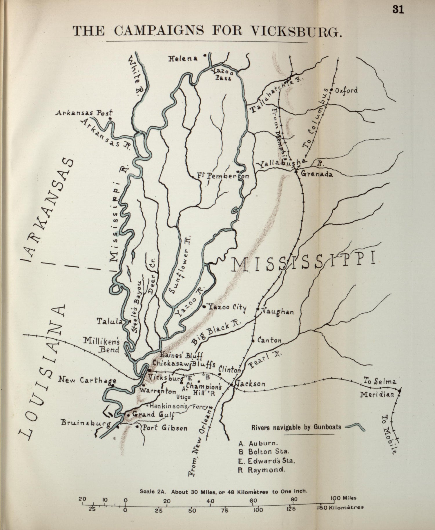 Campaigns for Vicksburg from the American Civil War--maps 1910 by Relic Map Company