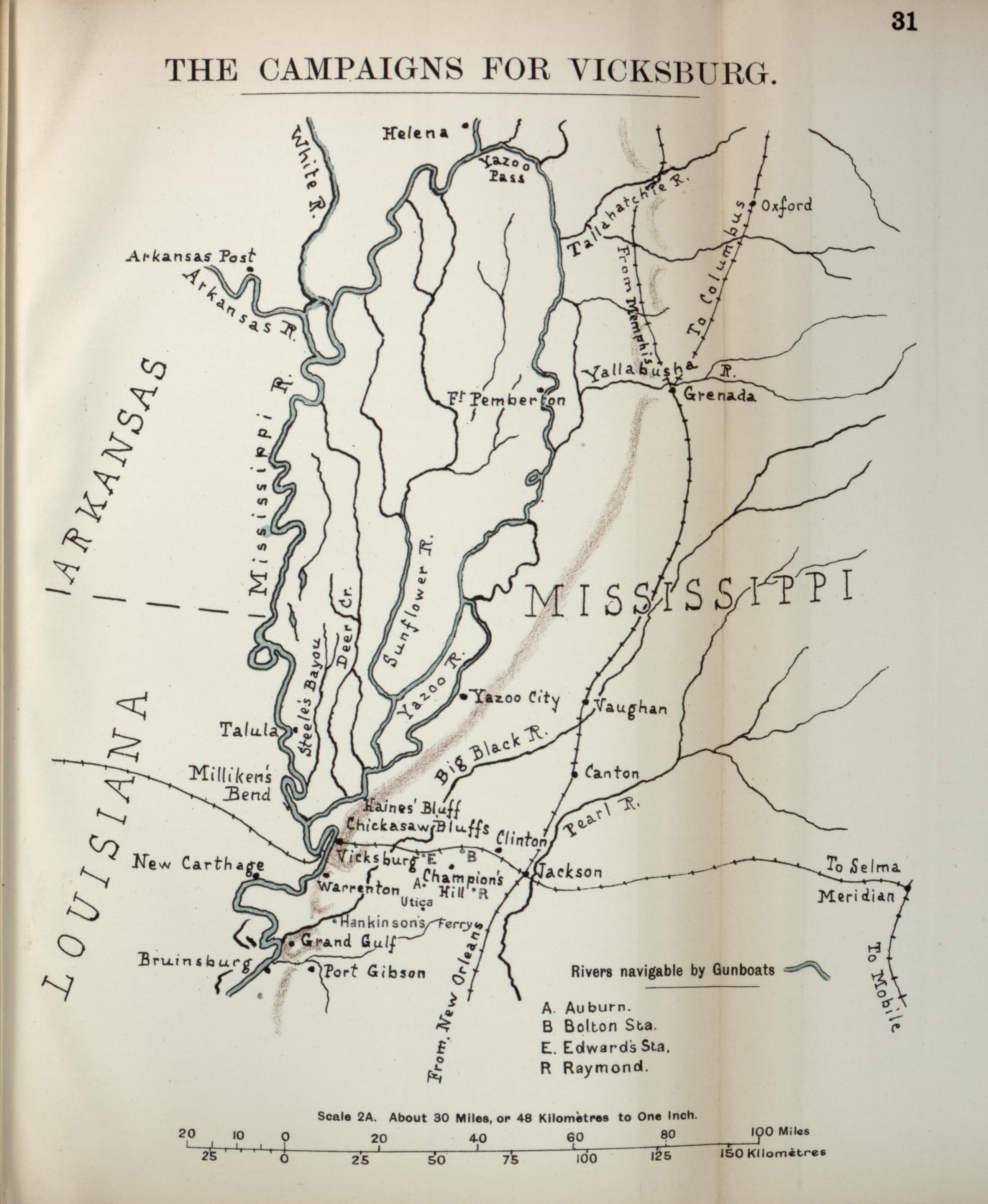 Campaigns for Vicksburg from the American Civil War--maps 1910 by Relic Map Company