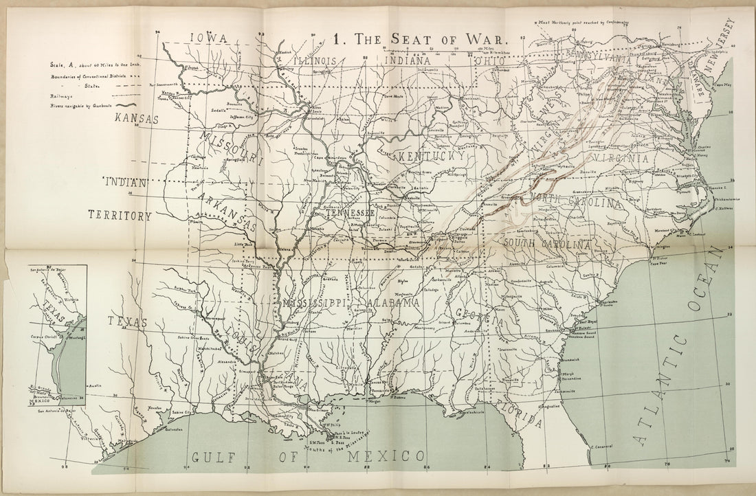 Seat of War from the American Civil War--maps 1910 by Relic Map Company