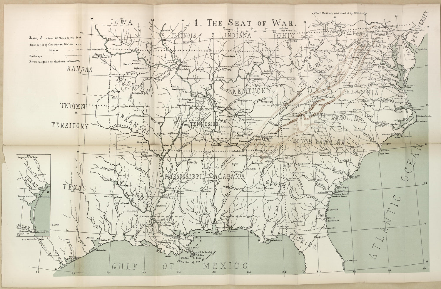Seat of War from the American Civil War--maps 1910 by Relic Map Company