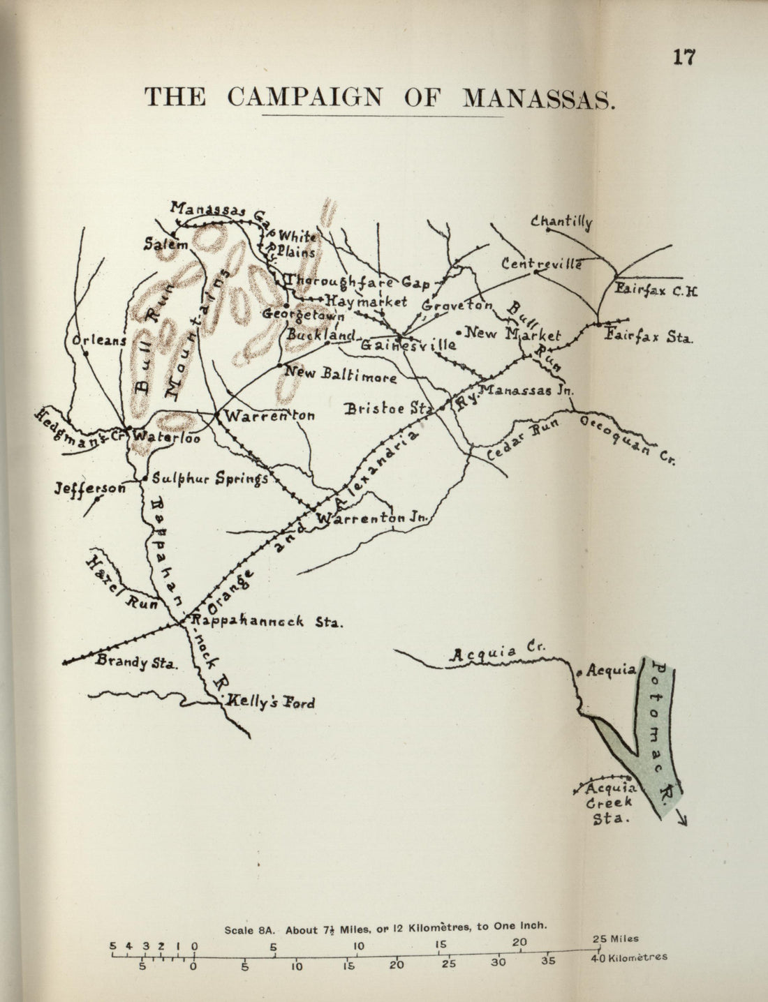 Campaign of Manassas from the American Civil War--maps 1910 by Relic Map Company