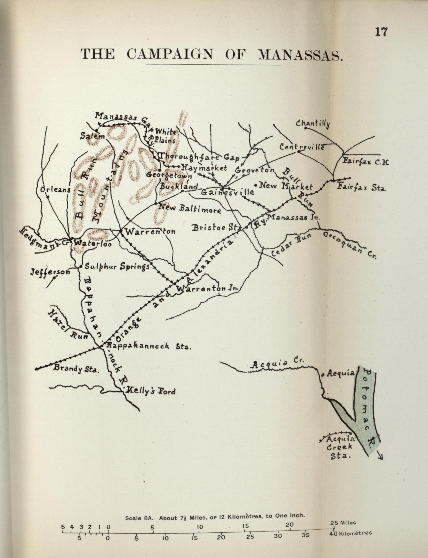 Campaign of Manassas from the American Civil War--maps 1910 by Relic Map Company