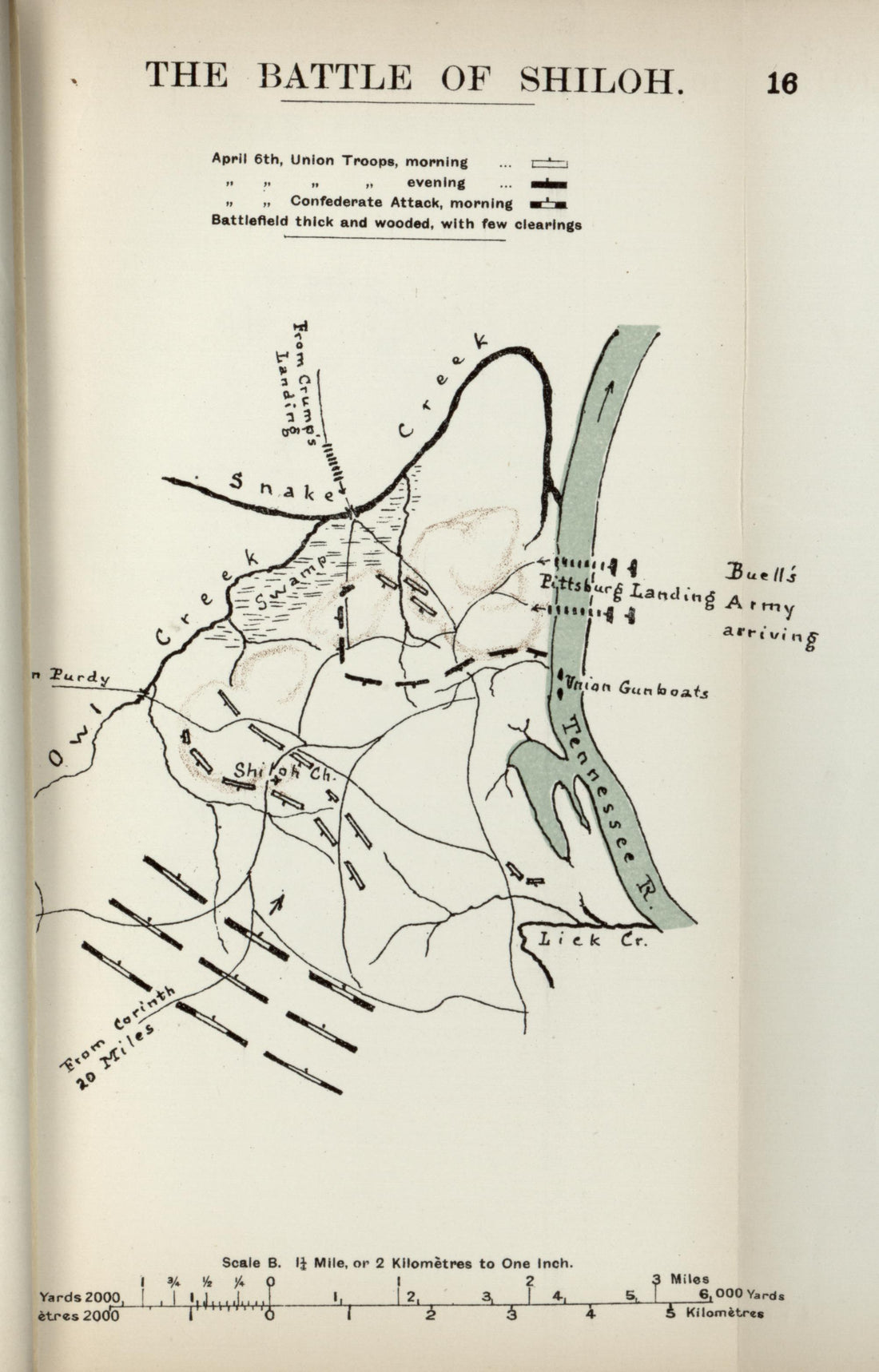 Battle of Shiloh from the American Civil War--maps 1910 by Relic Map Company