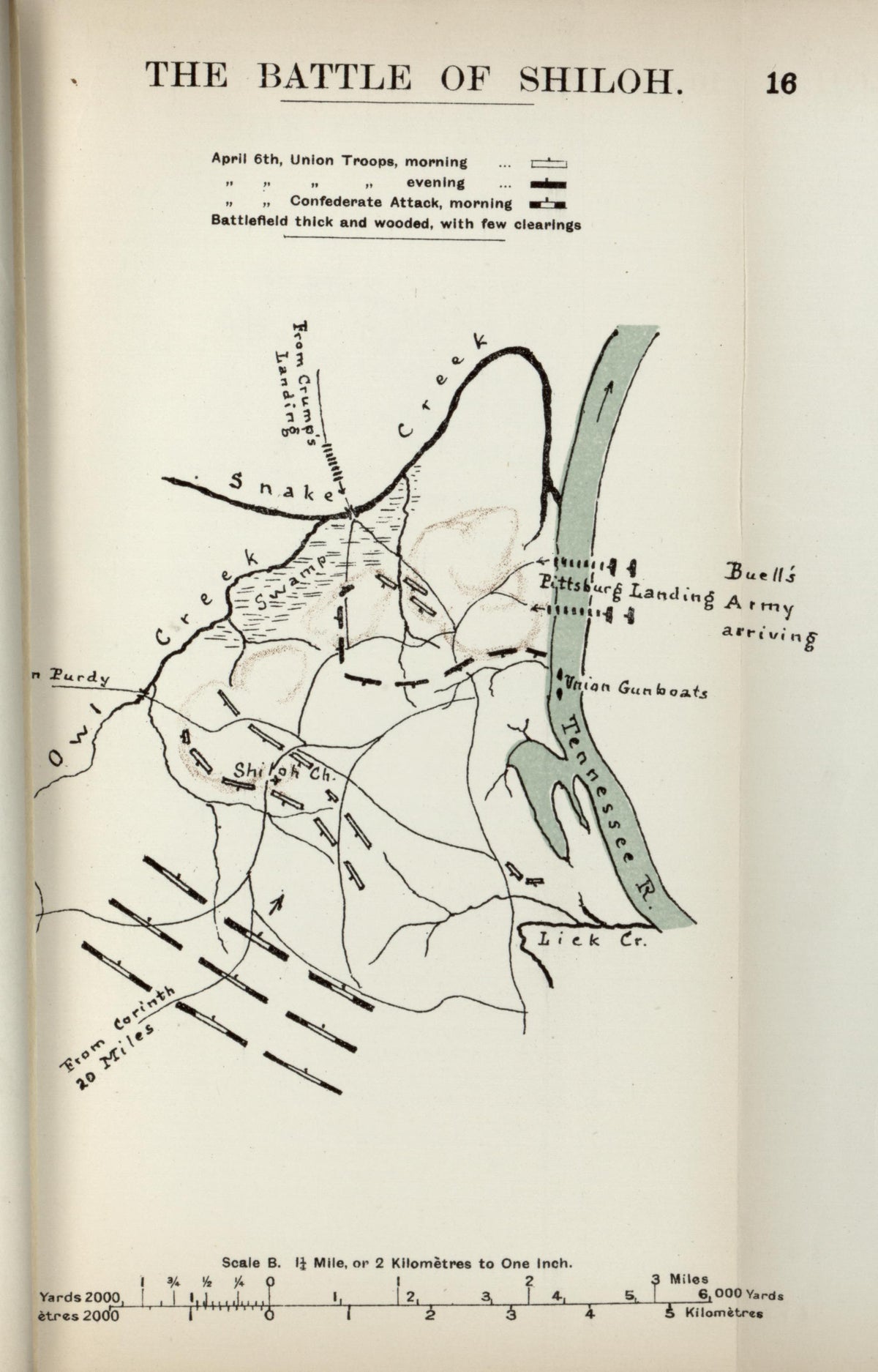 Battle of Shiloh from the American Civil War--maps 1910 by Relic Map Company