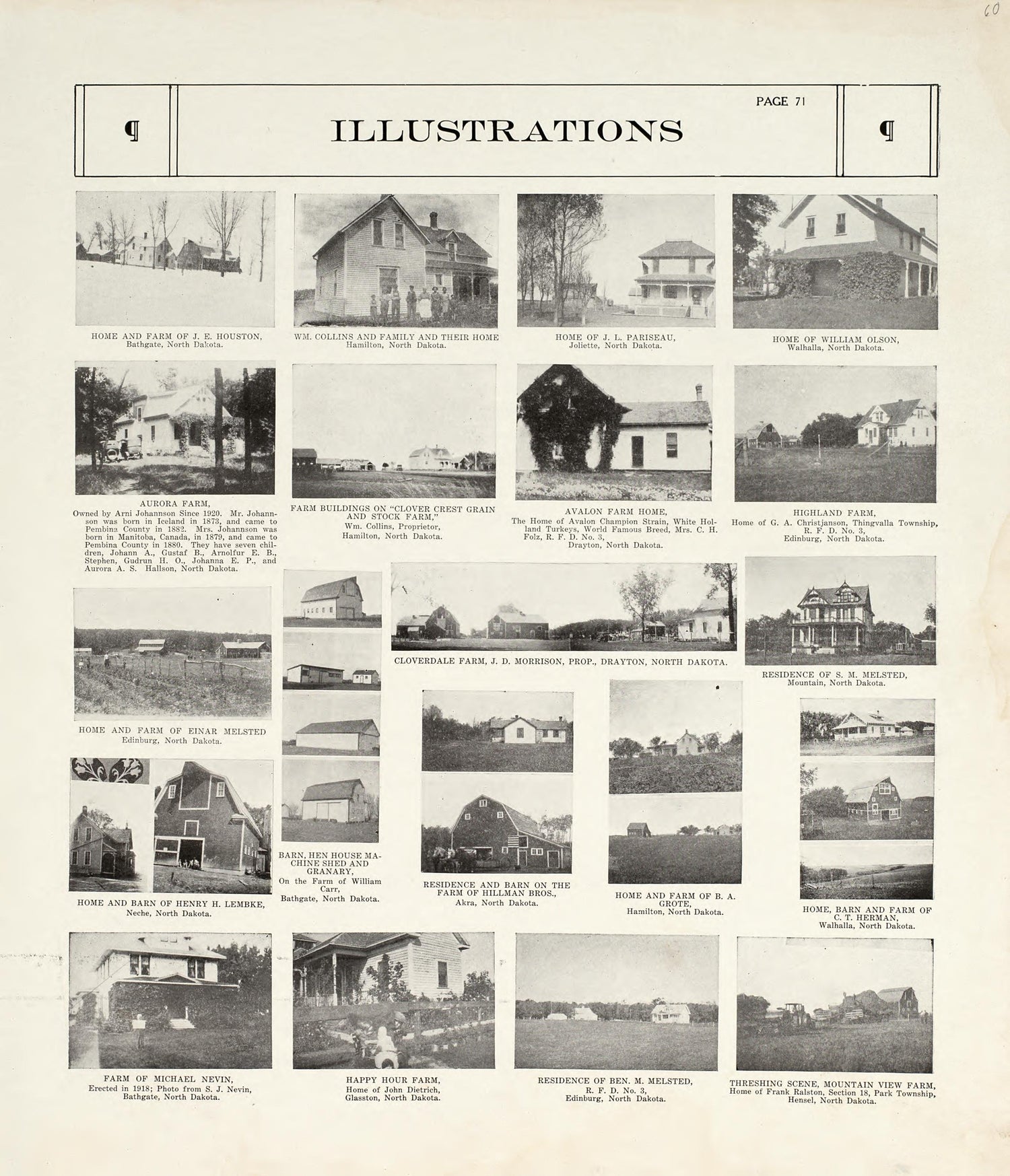 Analysis of the System of United States Land Surveys from Standard Atlas of Pembina County, North Dakota : Including a Plat Book of the Villages, Cities and Townships of the County, Map of the State, United States and World : Patrons Directory, … 1928 by Relic Map Company
