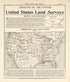 United States Land Surveys from Standard Atlas of Pembina County, North Dakota : Including a Plat Book of the Villages, Cities and Townships of the County, Map of the State, United States and World : Patrons Directory, … 1928 by Relic Map Company