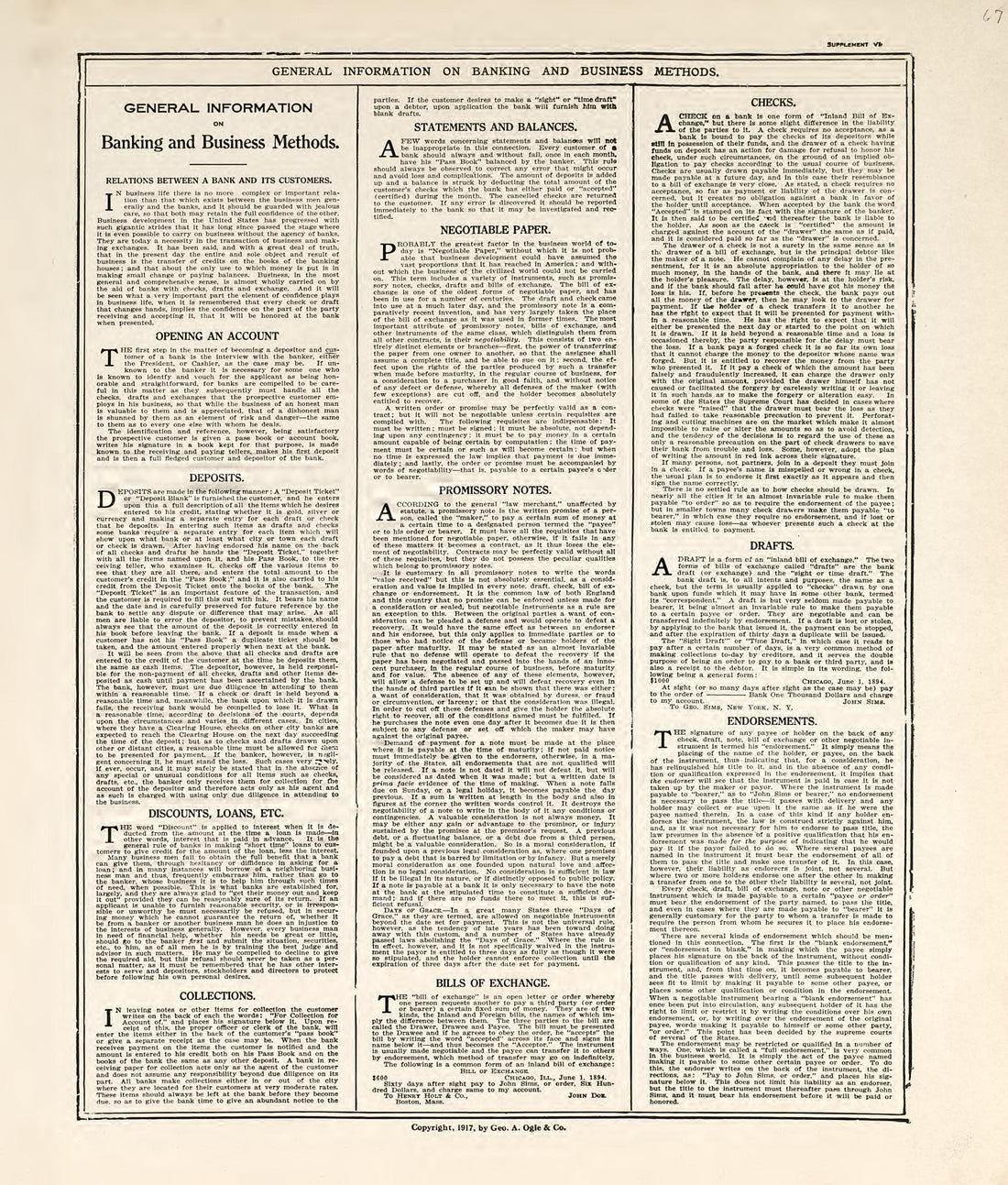 General Information On Banking and Business Methods from Standard Atlas of Pembina County, North Dakota : Including a Plat Book of the Villages, Cities and Townships of the County, Map of the State, United States and World : Patrons Directory, … 1928 by Relic Map Company