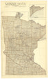 Minnesota from Standard Atlas of Becker County, Minnesota : Including a Plat Book of the Villages, Cities and Townships of the County, Map of the State, United States and World : Patrons Directory, Reference … 1929 by Relic Map Company