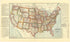 United States from Standard Atlas of Becker County, Minnesota : Including a Plat Book of the Villages, Cities and Townships of the County, Map of the State, United States and World : Patrons Directory, Reference … 1929 by Relic Map Company