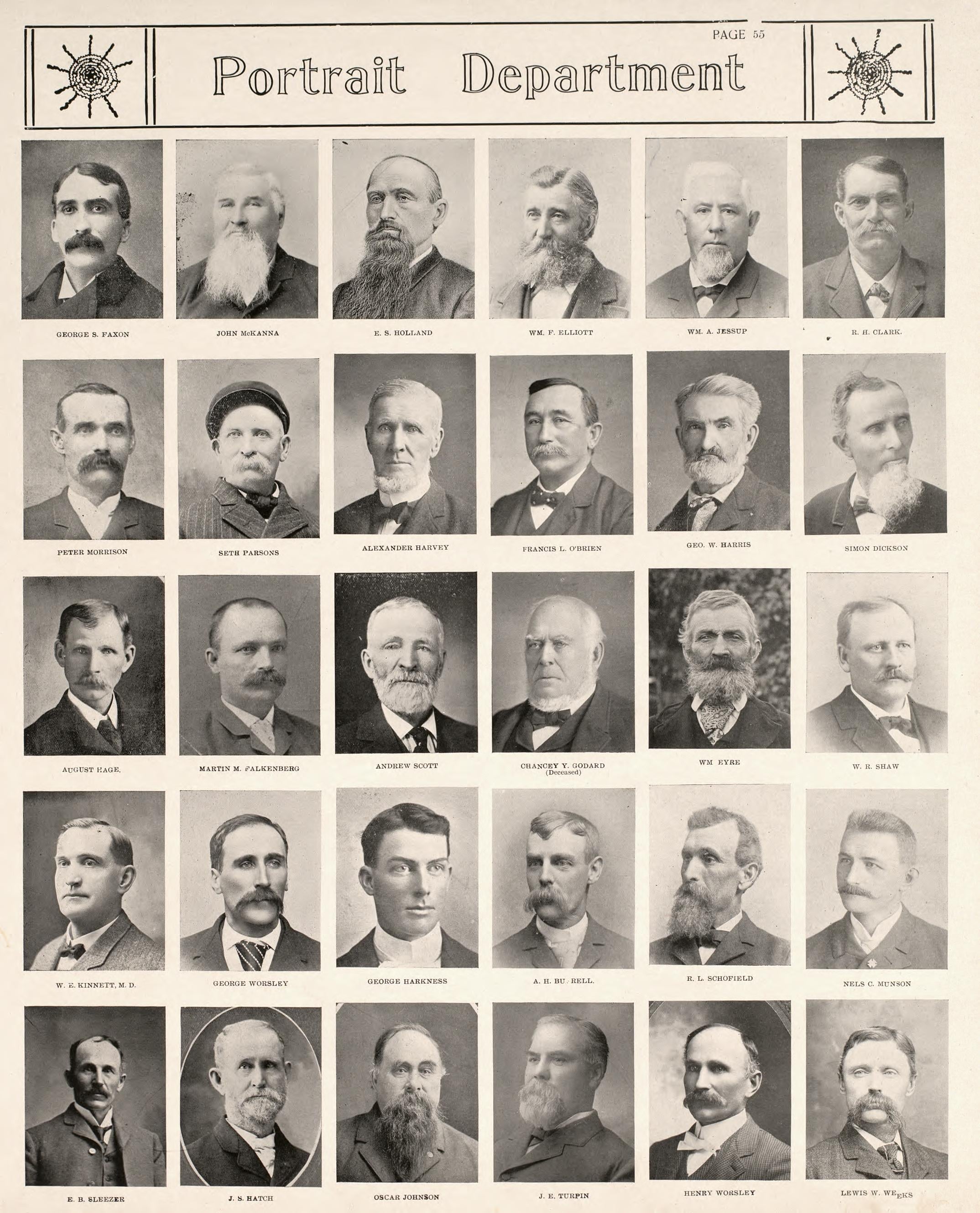 Portrait Department, Pt. 2 from Standard Atlas of Kendall County, Illinois : Including a Plat Book of the Villages, Cities and Townships of the County, Map of the State, United States and World : Patrons Directory, Reference … 1903 by Relic Map Company