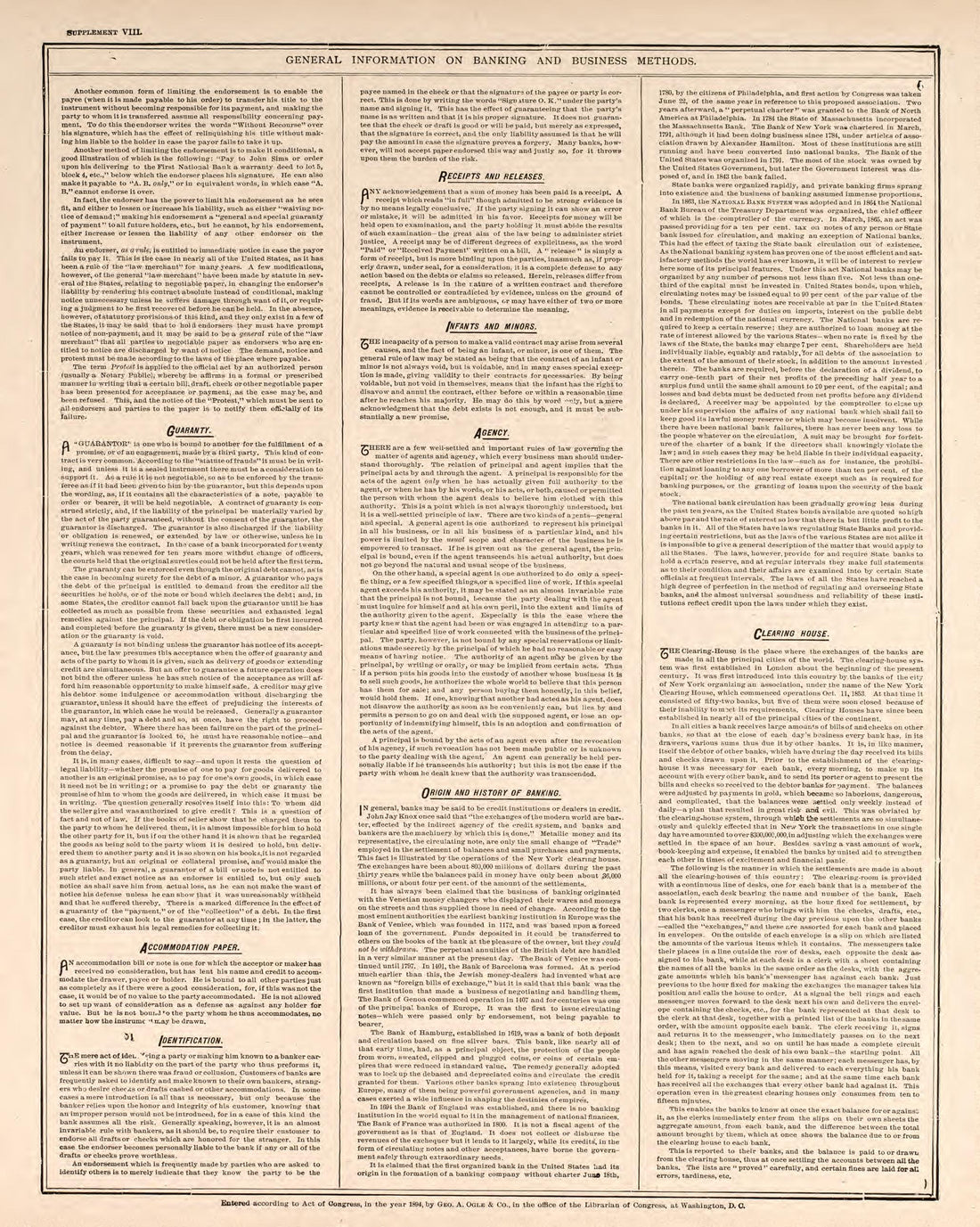 Banking and Business Methods, Pt. 2 from Standard Atlas of Kendall County, Illinois : Including a Plat Book of the Villages, Cities and Townships of the County, Map of the State, United States and World : Patrons Directory, Reference … 1903 by Relic Map Company