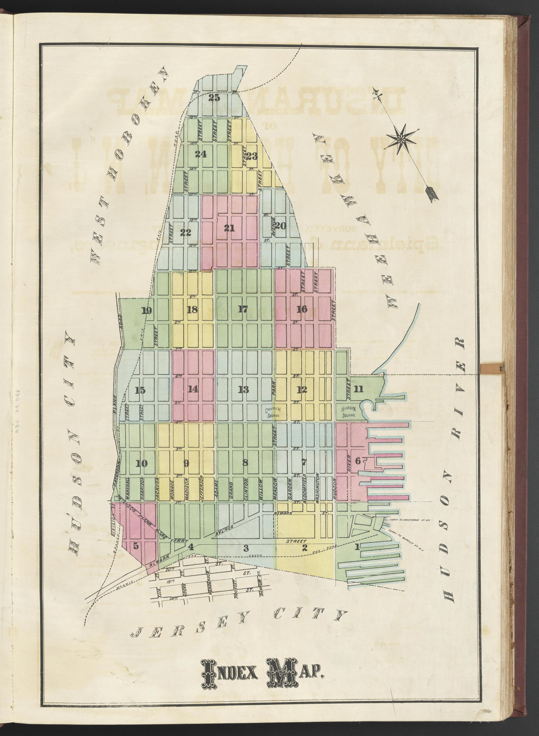 This old map of Albany, Hoboken, New Jersey, New York,  was created by Spielmann &amp; Brush in 1873