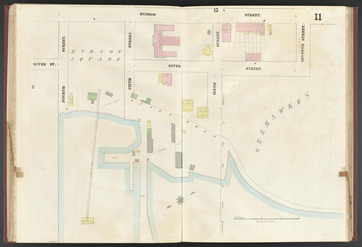Image 13 of Insurance Map of the City of Hoboken, N.J. from Insurance Map of the City of Hoboken, N.J 1873 by Relic Map Company