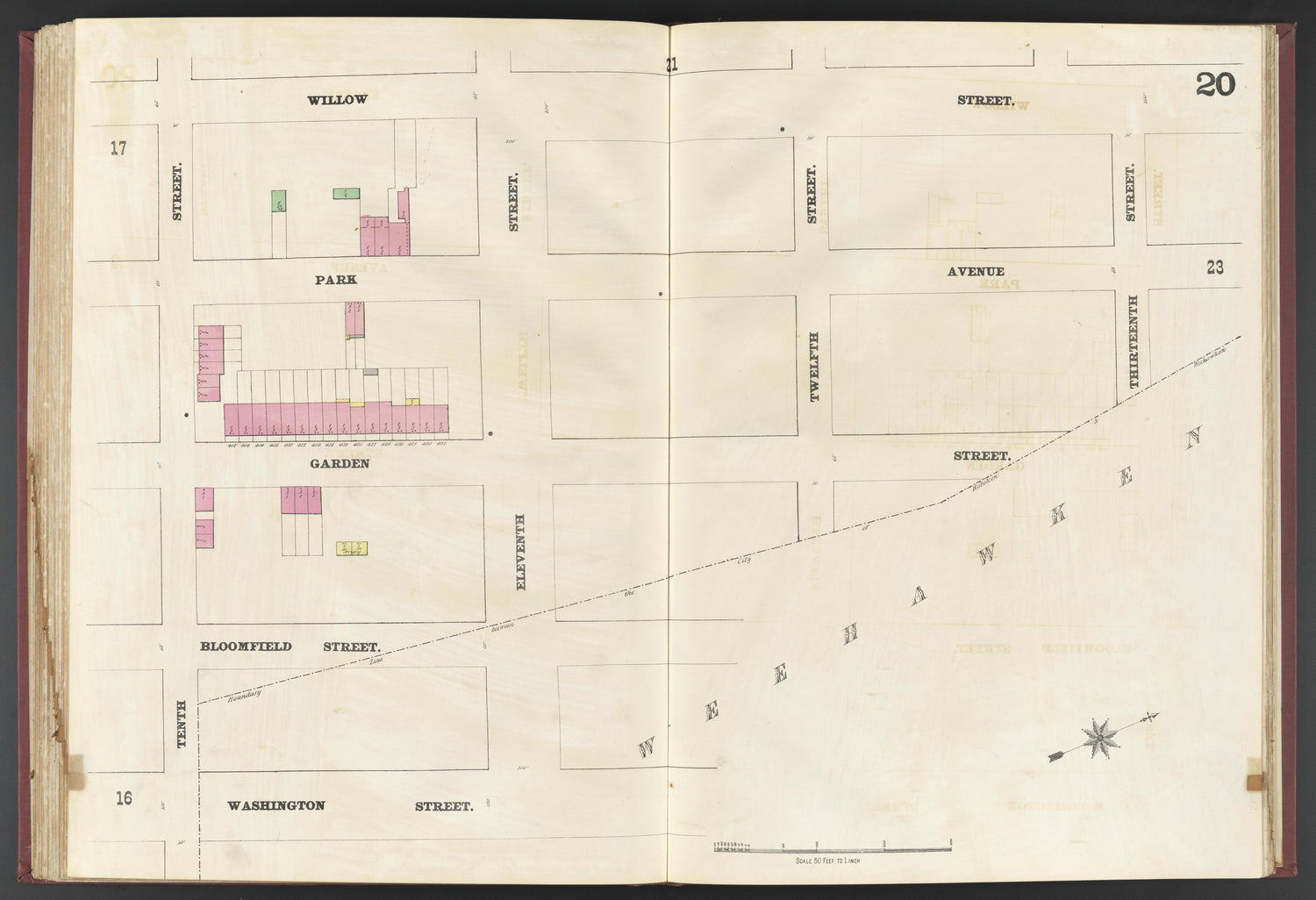 This old map of Albany, Hoboken, New Jersey, New York,  was created by Spielmann &amp; Brush in 1873