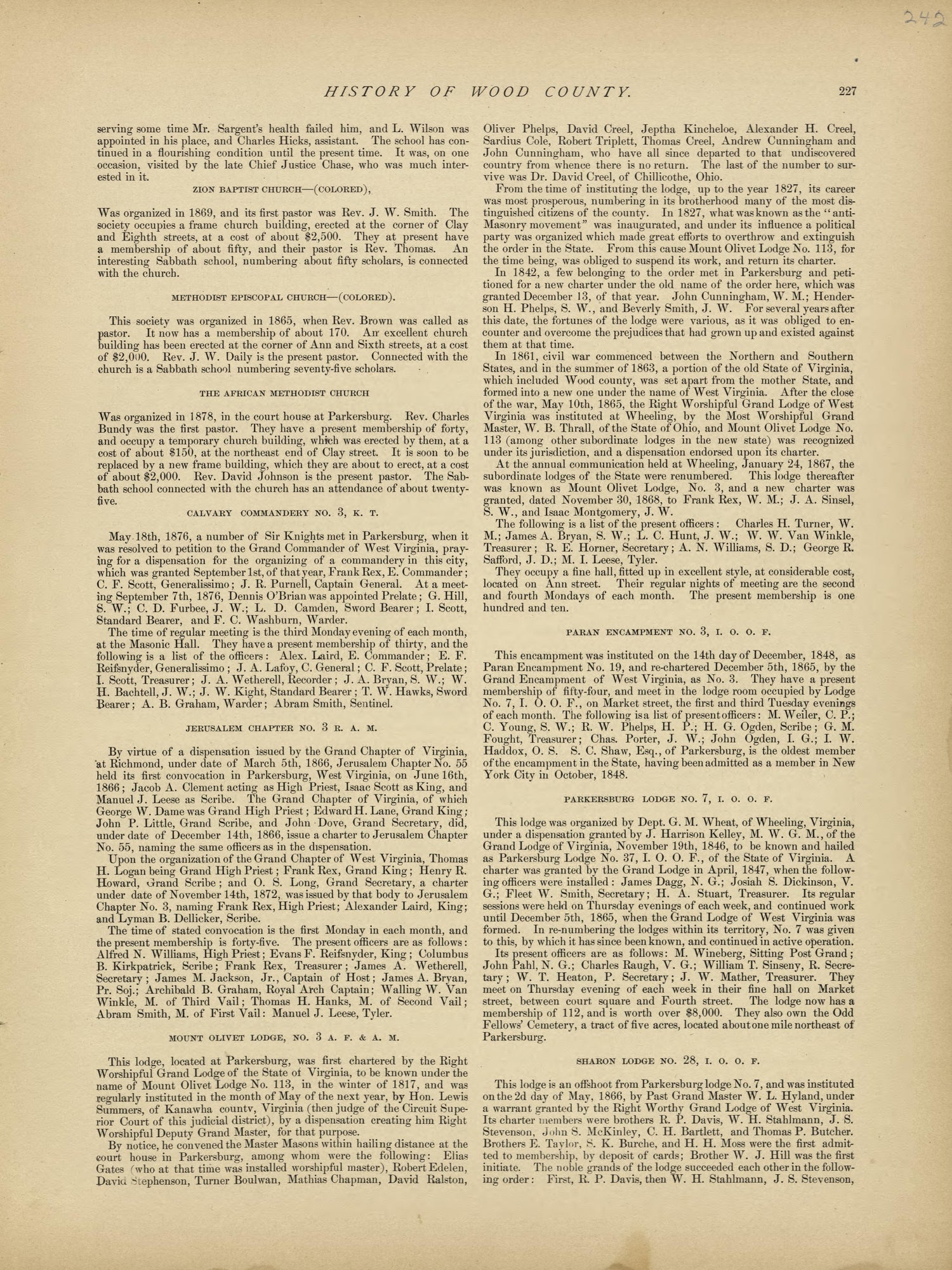 This old map of Pleasants County, , West Virginia, Wood County was created by H.H. Hardesty (Firm) in 1882