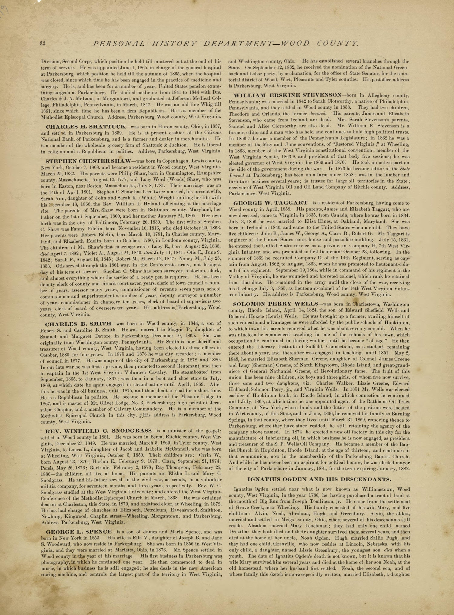 This old map of Pleasants County, , West Virginia, Wood County was created by H.H. Hardesty (Firm) in 1882