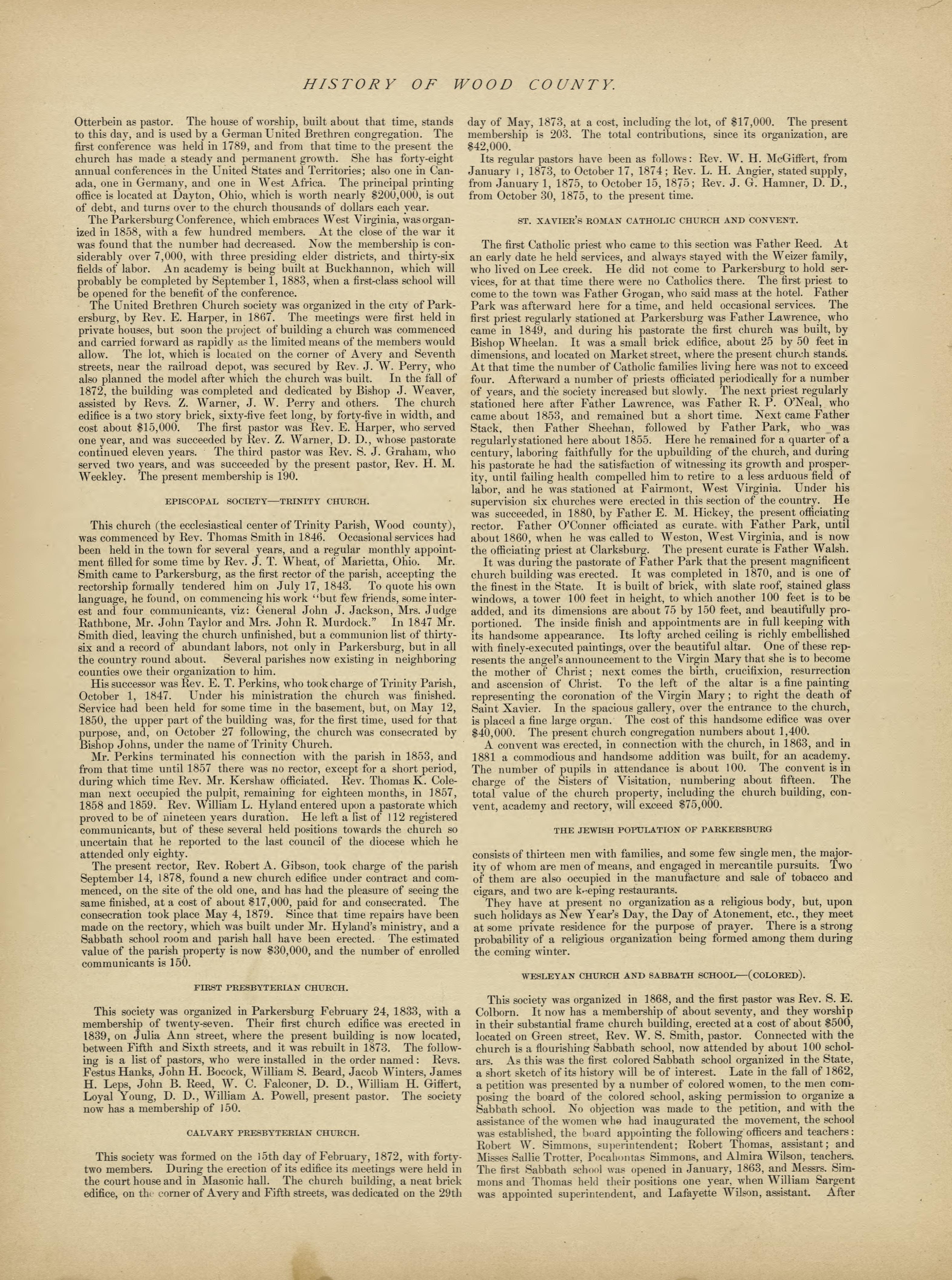This old map of Pleasants County, , West Virginia, Wood County was created by H.H. Hardesty (Firm) in 1882