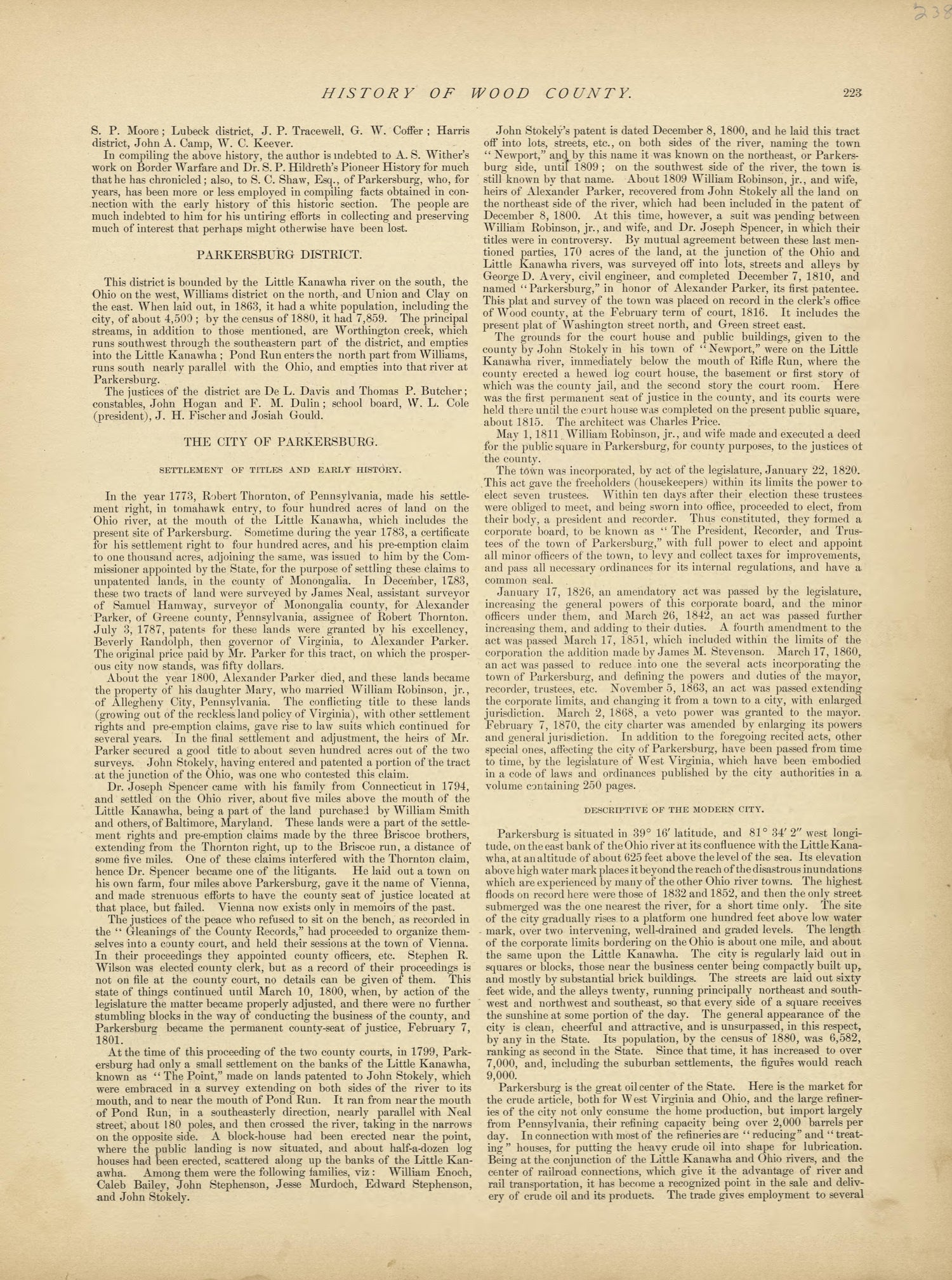 This old map of Pleasants County, , West Virginia, Wood County was created by H.H. Hardesty (Firm) in 1882