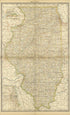 Map of Illinois from Historical Hand-atlas, Illustrated, Containing Large Scale Copper Plate Maps of Each State and Territory of the United States, and the Provinces of Canada, Together With a Complete Reference Map of the World, … 1882 by Relic Map Company