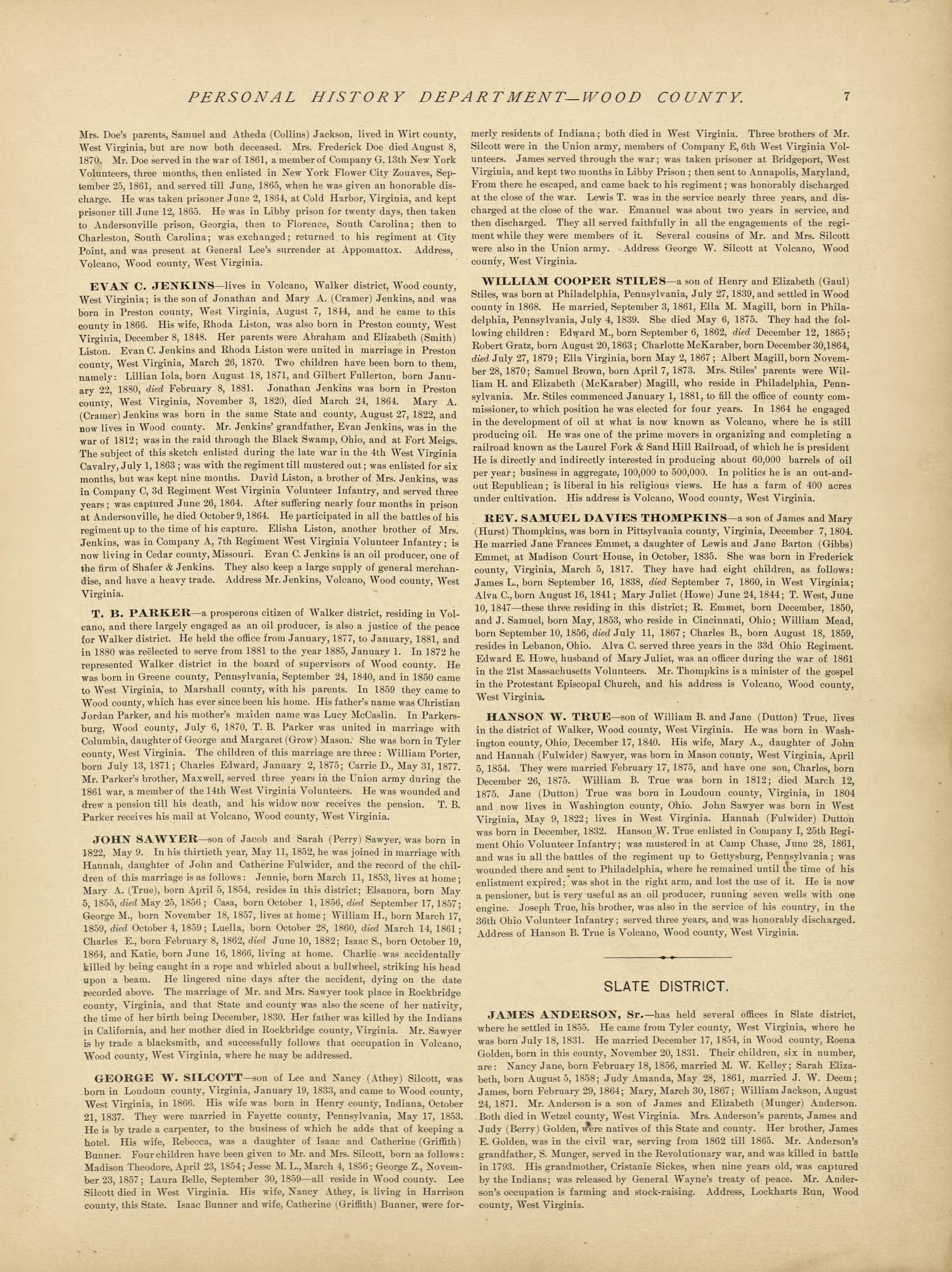 This old map of Pleasants County, , West Virginia, Wood County was created by H.H. Hardesty (Firm) in 1882