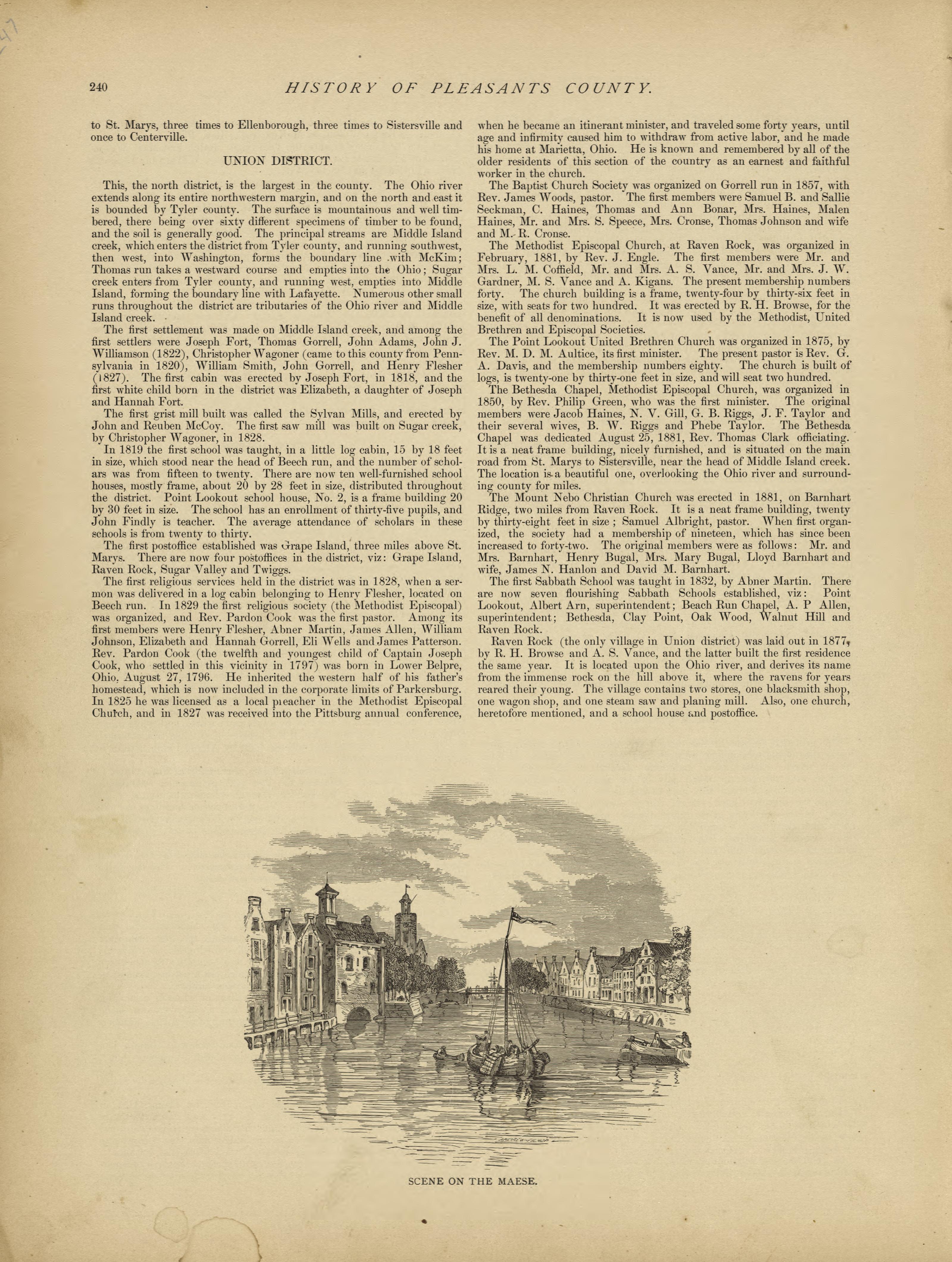 This old map of Pleasants County, , West Virginia, Wood County was created by H.H. Hardesty (Firm) in 1882