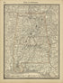 Map of Alabama from Historical Hand-atlas, Illustrated, Containing Large Scale Copper Plate Maps of Each State and Territory of the United States, and the Provinces of Canada, Together With a Complete Reference Map of the World, … 1882 by Relic Map Company