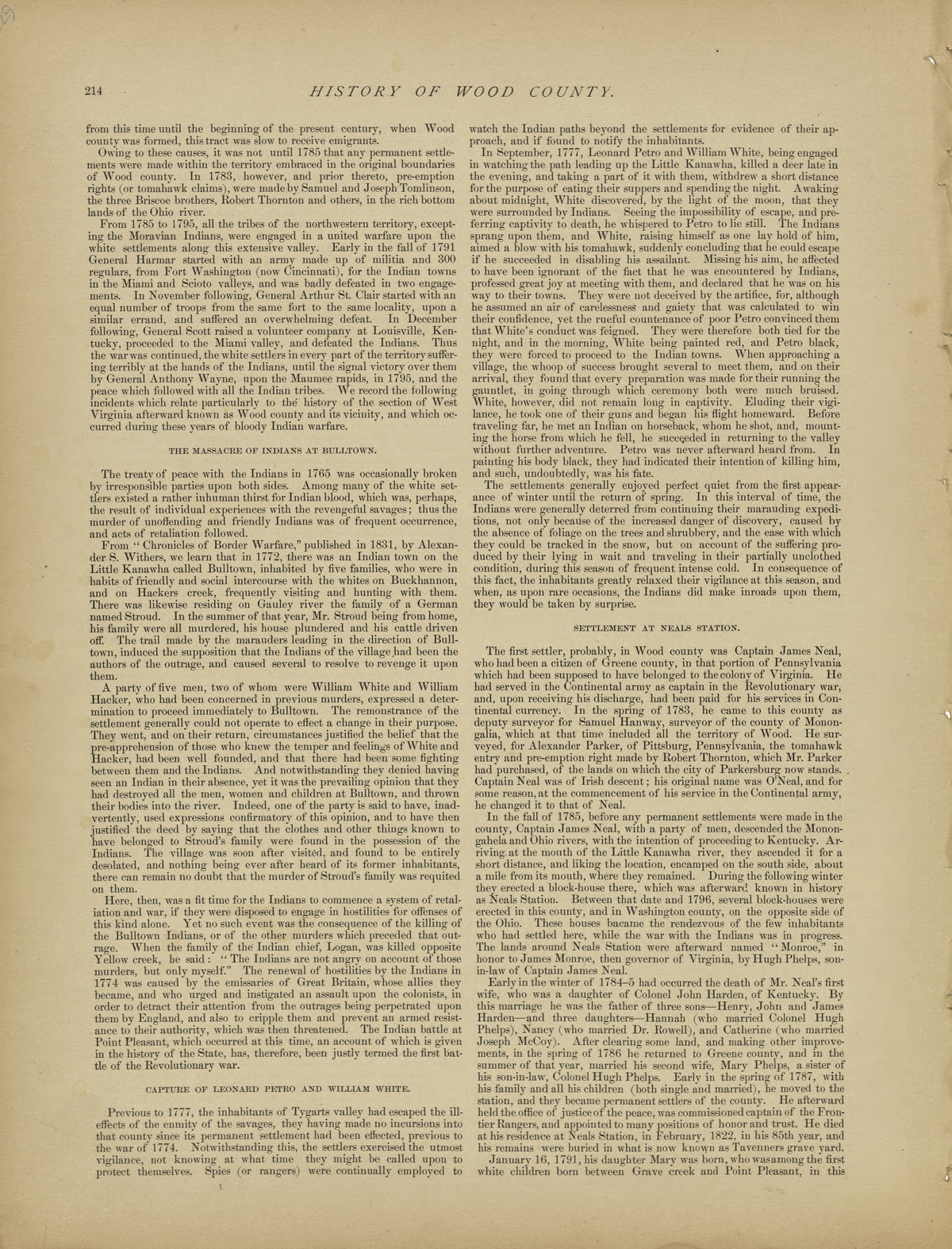 History of Wood County - Continued from Historical Hand-atlas, Illustrated, Containing Large Scale Copper Plate Maps of Each State and Territory of the United States, and the Provinces of Canada, Together With a Complete Reference Map of the World, �... by Relic Map Company