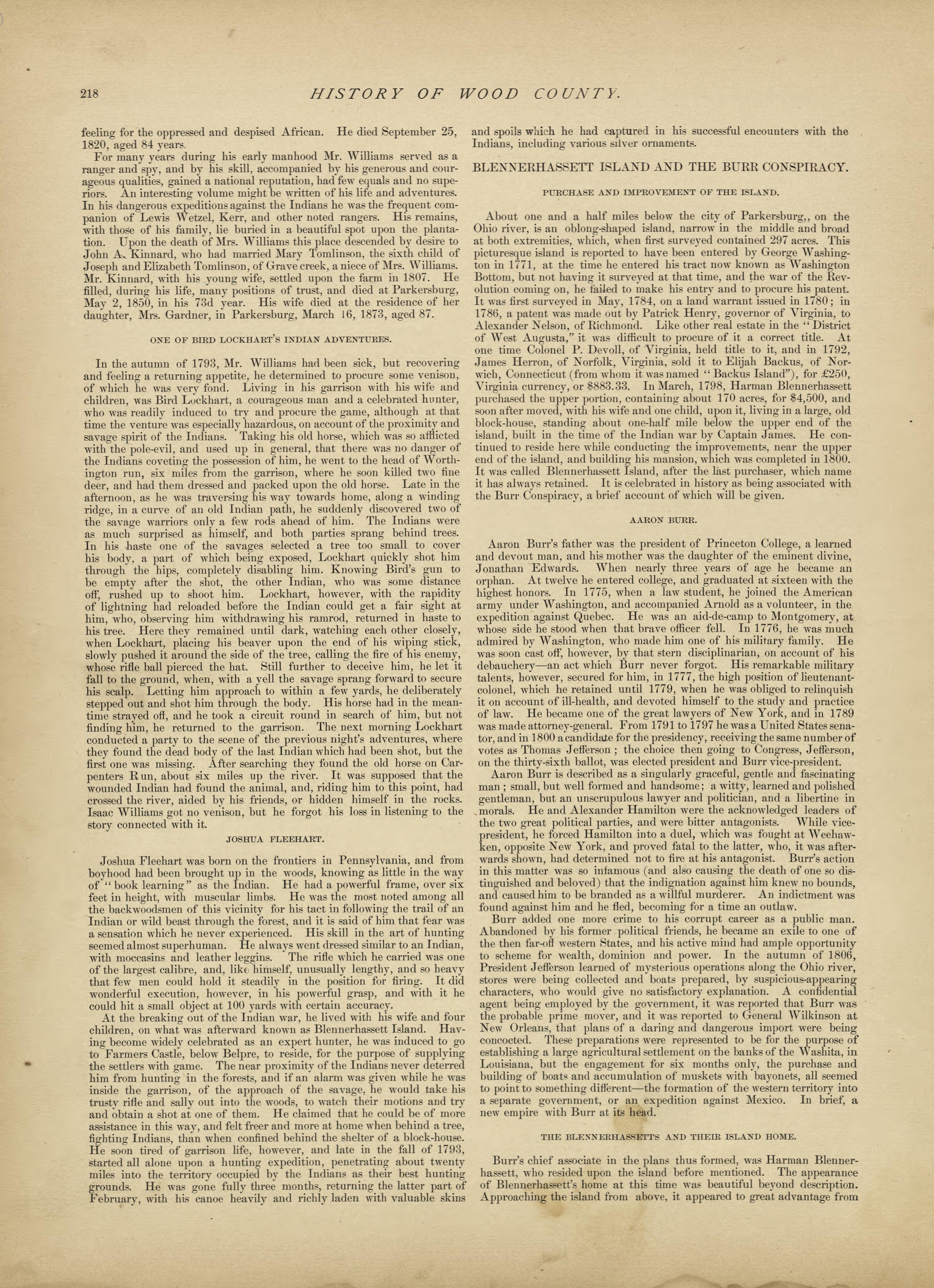 History of Wood County - Continued from Historical Hand-atlas, Illustrated, Containing Large Scale Copper Plate Maps of Each State and Territory of the United States, and the Provinces of Canada, Together With a Complete Reference Map of the World, �... by Relic Map Company