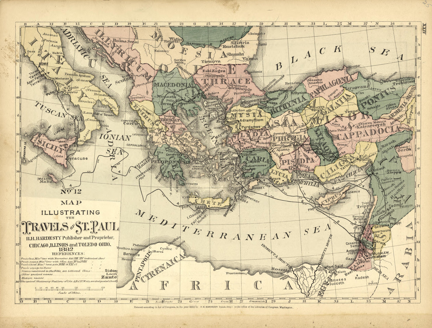 This old map of Pleasants County, , West Virginia, Wood County was created by H.H. Hardesty (Firm) in 1882