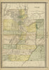 Map of Utah from Historical Hand-atlas, Illustrated, Containing Large Scale Copper Plate Maps of Each State and Territory of the United States, and the Provinces of Canada, Together With a Complete Reference Map of the World, … 1882 by Relic Map Company