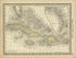 Map of the West Indies from Historical Hand-atlas, Illustrated, Containing Large Scale Copper Plate Maps of Each State and Territory of the United States, and the Provinces of Canada, Together With a Complete Reference Map of the World, … 1882 by Relic Map Company