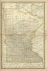 Map of Minnesota from Historical Hand-atlas, Illustrated, Containing Large Scale Copper Plate Maps of Each State and Territory of the United States, and the Provinces of Canada, Together With a Complete Reference Map of the World, … by Relic Map Company