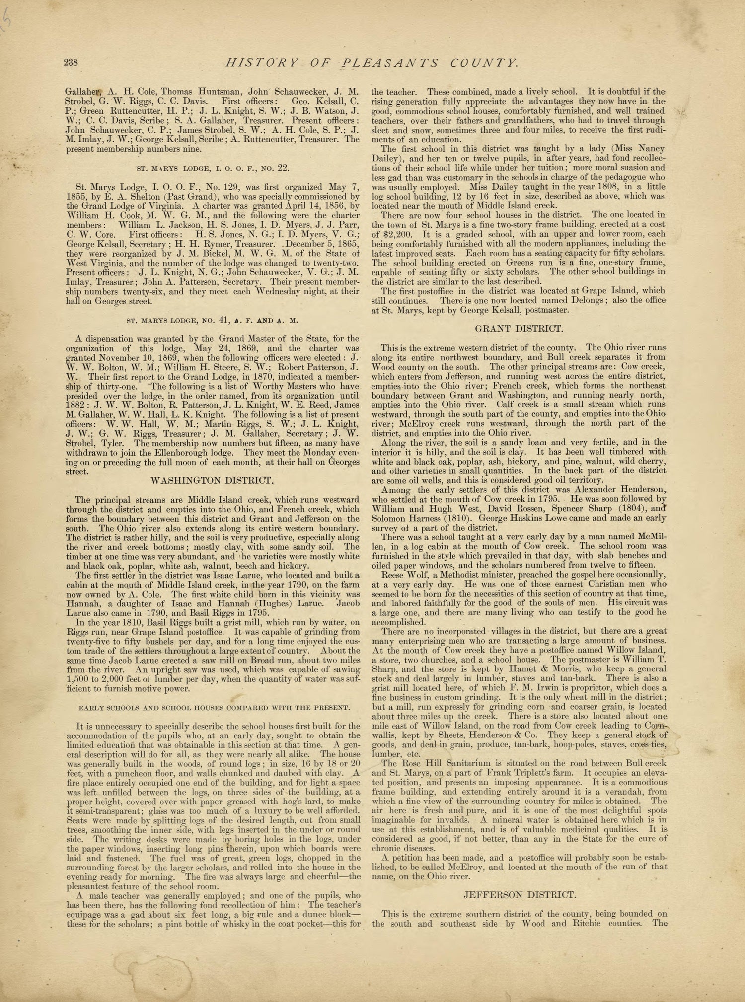 This old map of Pleasants County, , West Virginia, Wood County was created by H.H. Hardesty (Firm) in 1882