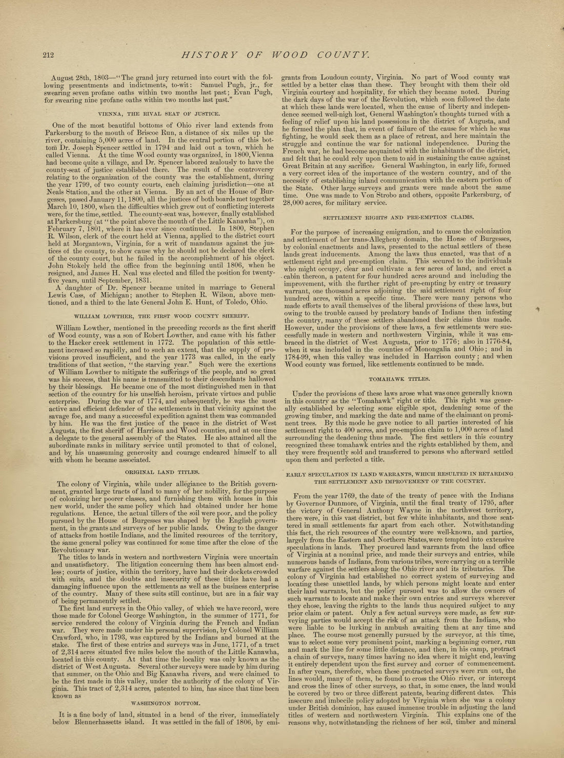 This old map of Pleasants County, , West Virginia, Wood County was created by H.H. Hardesty (Firm) in 1882