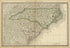 Map of North and South Carolina from Historical Hand-atlas, Illustrated, Containing Large Scale Copper Plate Maps of Each State and Territory of the United States, and the Provinces of Canada, Together With a Complete Reference Map of the World, … 1882 by Relic Map Company