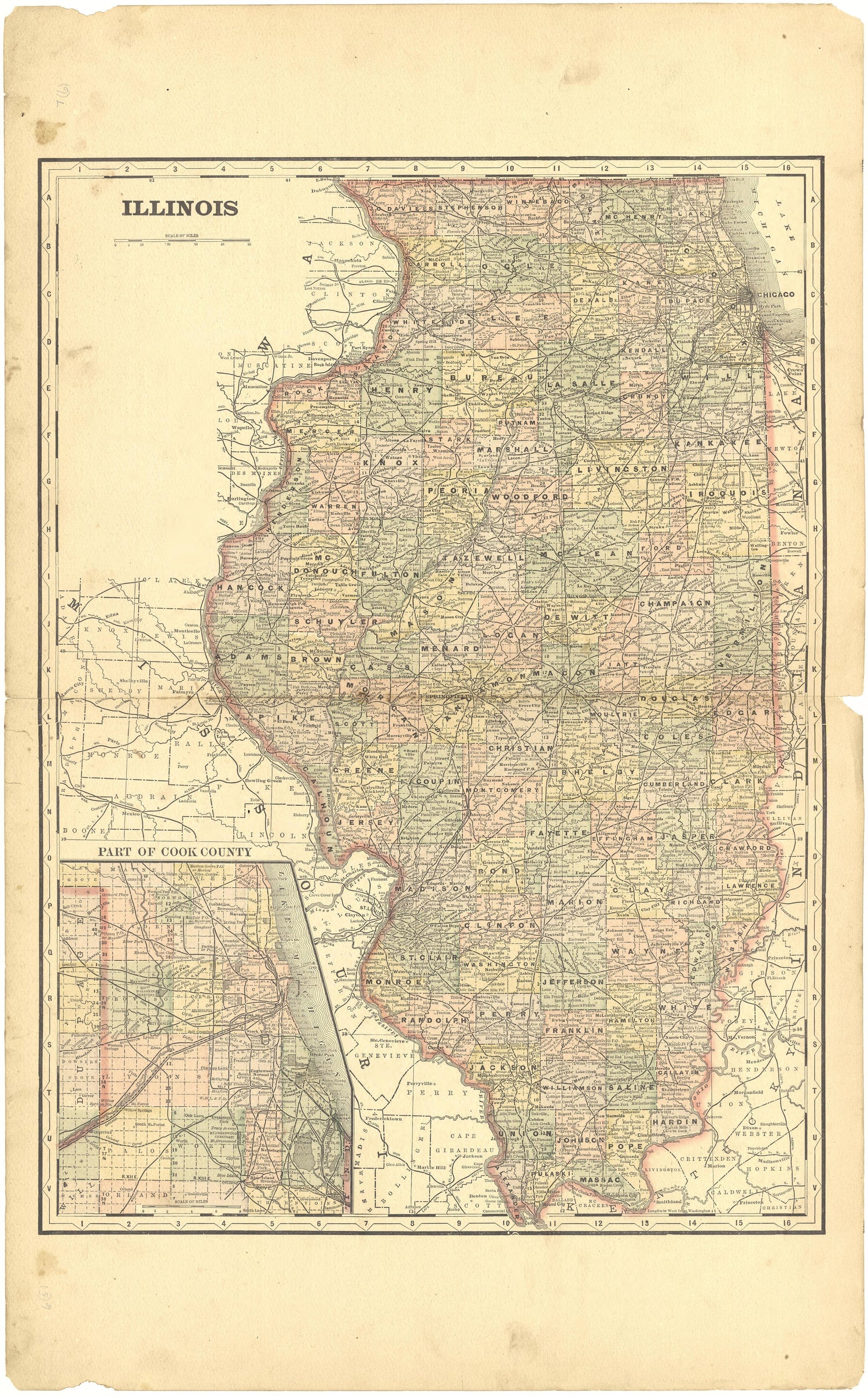 Illinois from Plat Book of Tazewell County, Illinois 1891 by Relic Map Company