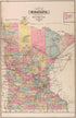 Map of Minnesota from Standard Atlas of Fillmore County, Minnesota : Including a Plat Book of the Villages, Cities and Townships of the County, Map of the State, United States and World : Farmers Directory, Reference … 1896 by Relic Map Company