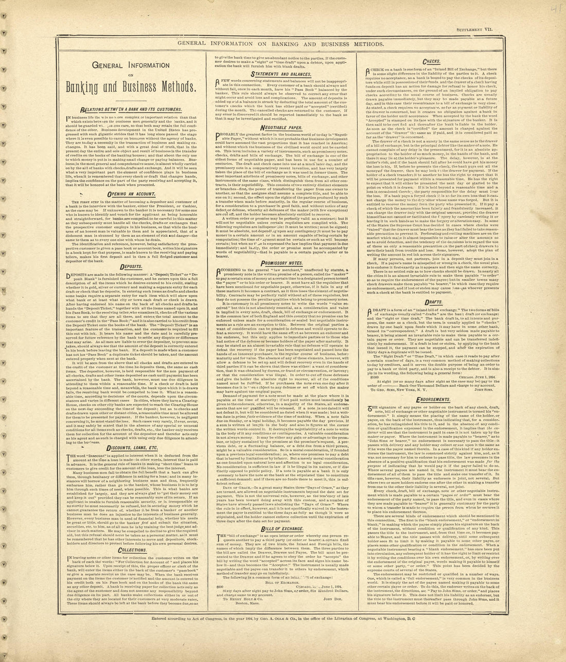 General Information On Banking and Business Methods from Standard Atlas of Shelby County, Missouri : Including a Plat Book of the Villages, Cities and Townships of the County, Map of the State, United States and World, Patrons Directory, Reference Bus... by Relic Map Company