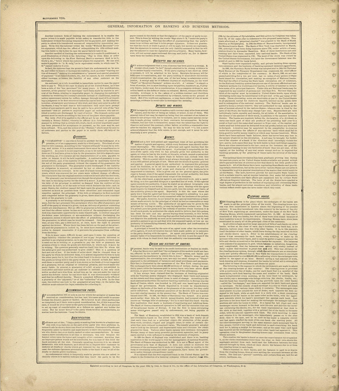 General Information On Banking and Business Methods - Continued from Standard Atlas of Shelby County, Missouri : Including a Plat Book of the Villages, Cities and Townships of the County, Map of the State, United States and World, Patrons Directory,... by Relic Map Company