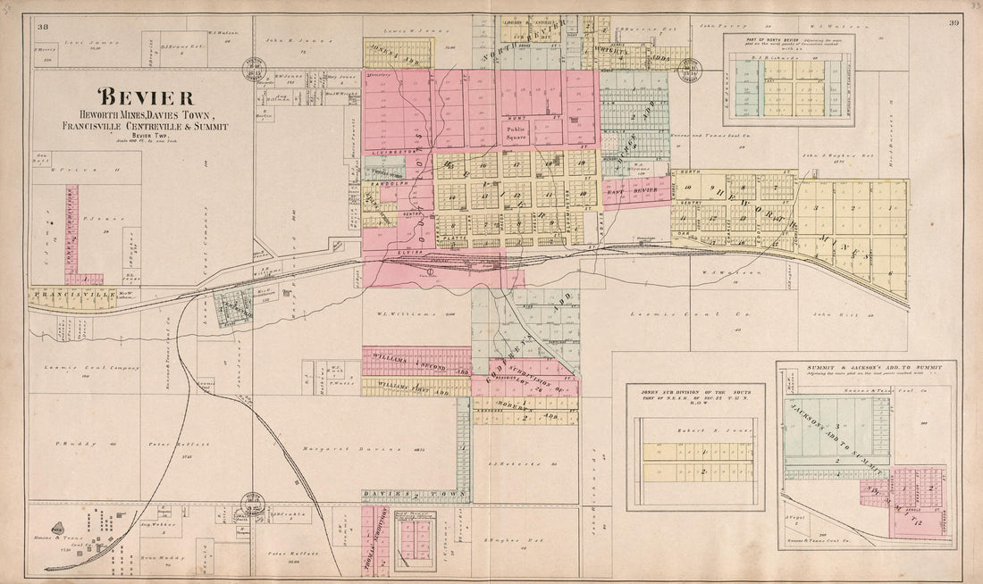 Bevier Township from Standard Atlas of Macon County, Missouri : Including a Plat Book of the Villages, Cities and Townships of the County, Map of the State, United States and World : Farmers Directory, Reference … 1897 by Relic Map Company