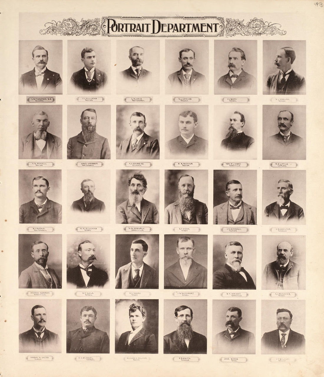 Portrait Department (continued) from Standard Atlas of Macon County, Missouri : Including a Plat Book of the Villages, Cities and Townships of the County, Map of the State, United States and World : Farmers Directory, Reference … 1897 by Relic Map Company
