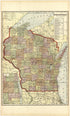 Wisconsin from Standard Atlas of Walworth County, Wisconsin 1907 by Relic Map Company