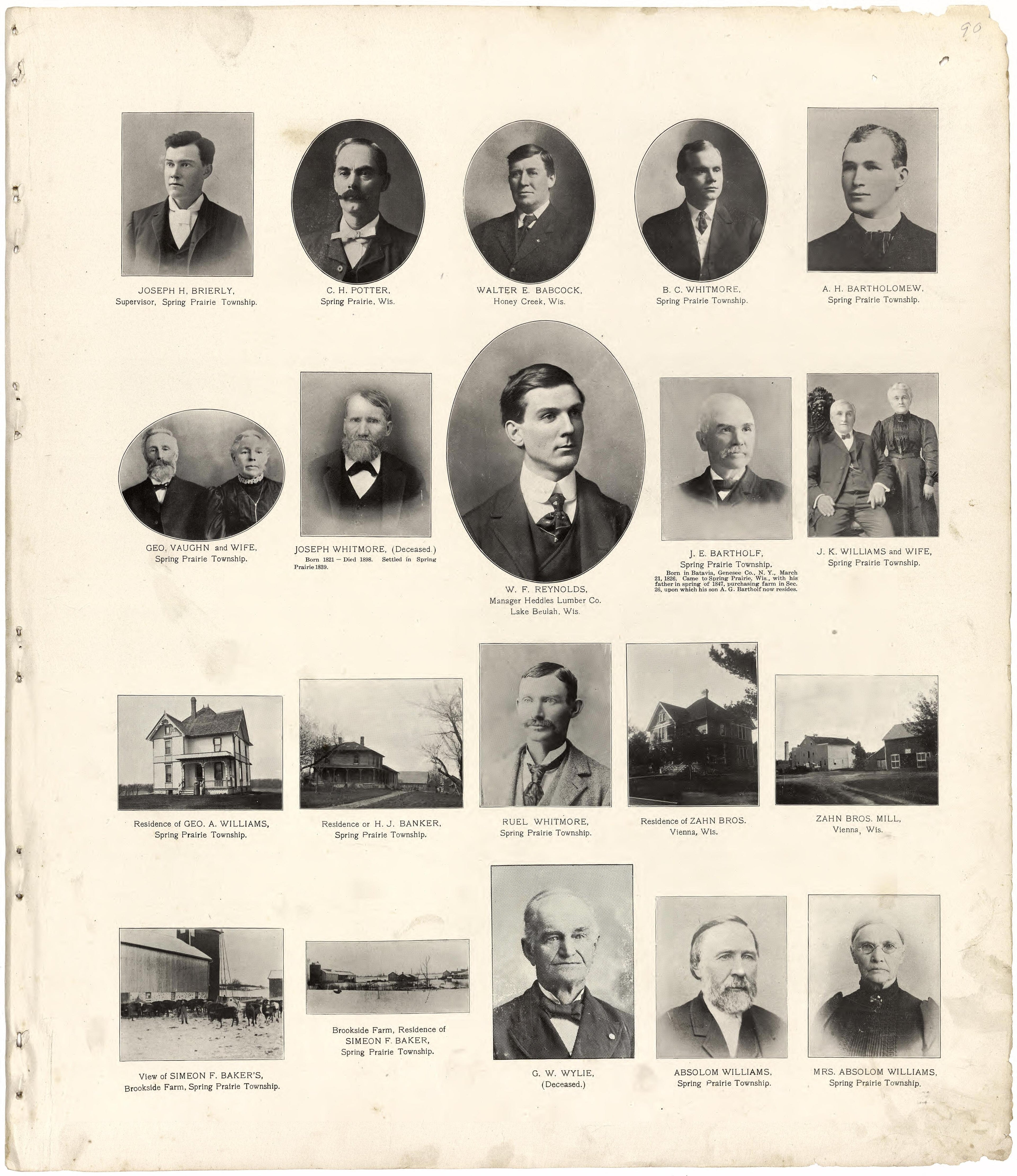 The Bench and Bar of Walworth County, 1907 from Standard Atlas of Walworth County, Wisconsin : Including a Plat Book of the Villages, Cities and Townships of the County, Patrons Directory, Reference Business Directory and Departments Devoted to Genera... by Relic Map Company