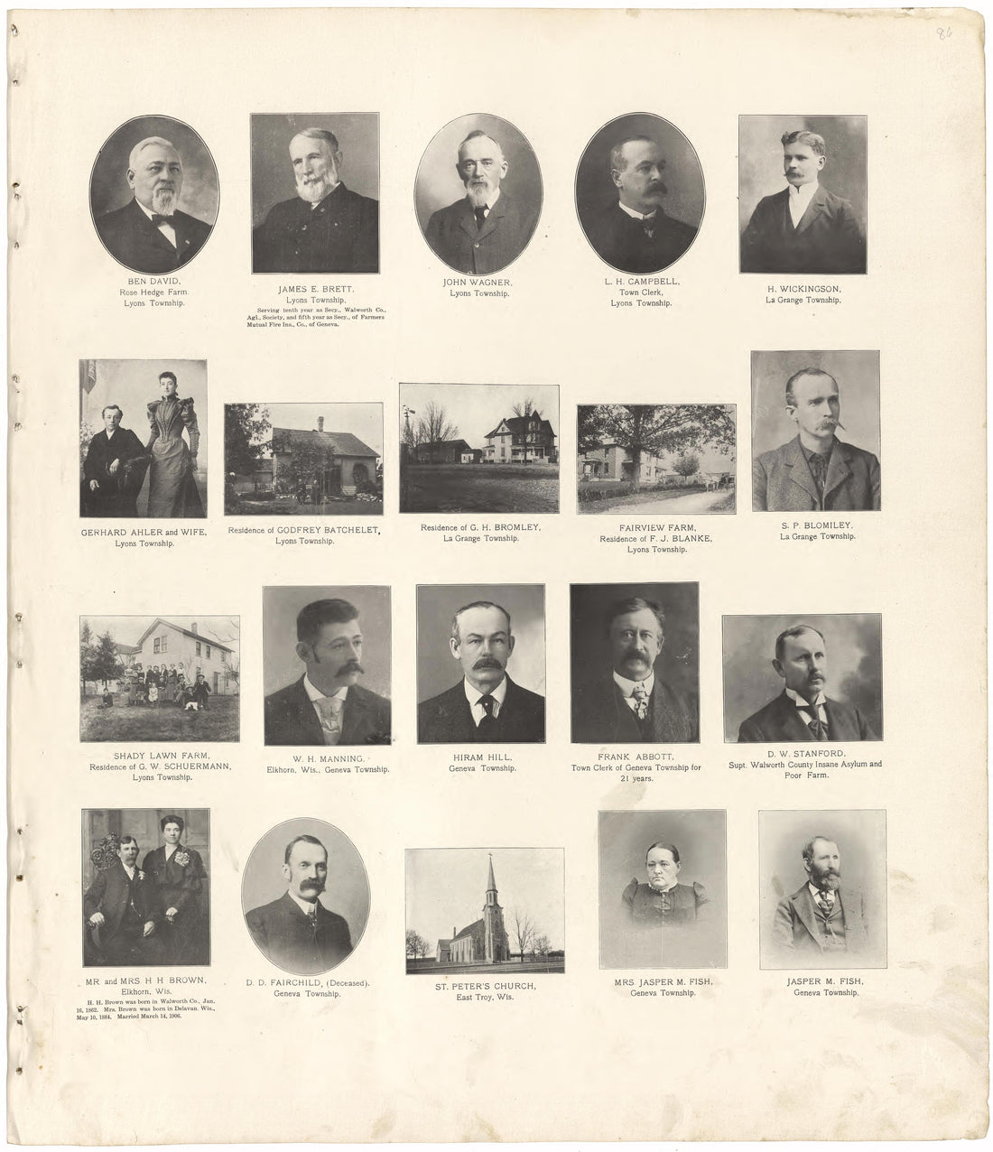 The Bench and Bar of Walworth County, 1907 from Standard Atlas of Walworth County, Wisconsin : Including a Plat Book of the Villages, Cities and Townships of the County, Patrons Directory, Reference Business Directory and Departments Devoted to Genera... by Relic Map Company