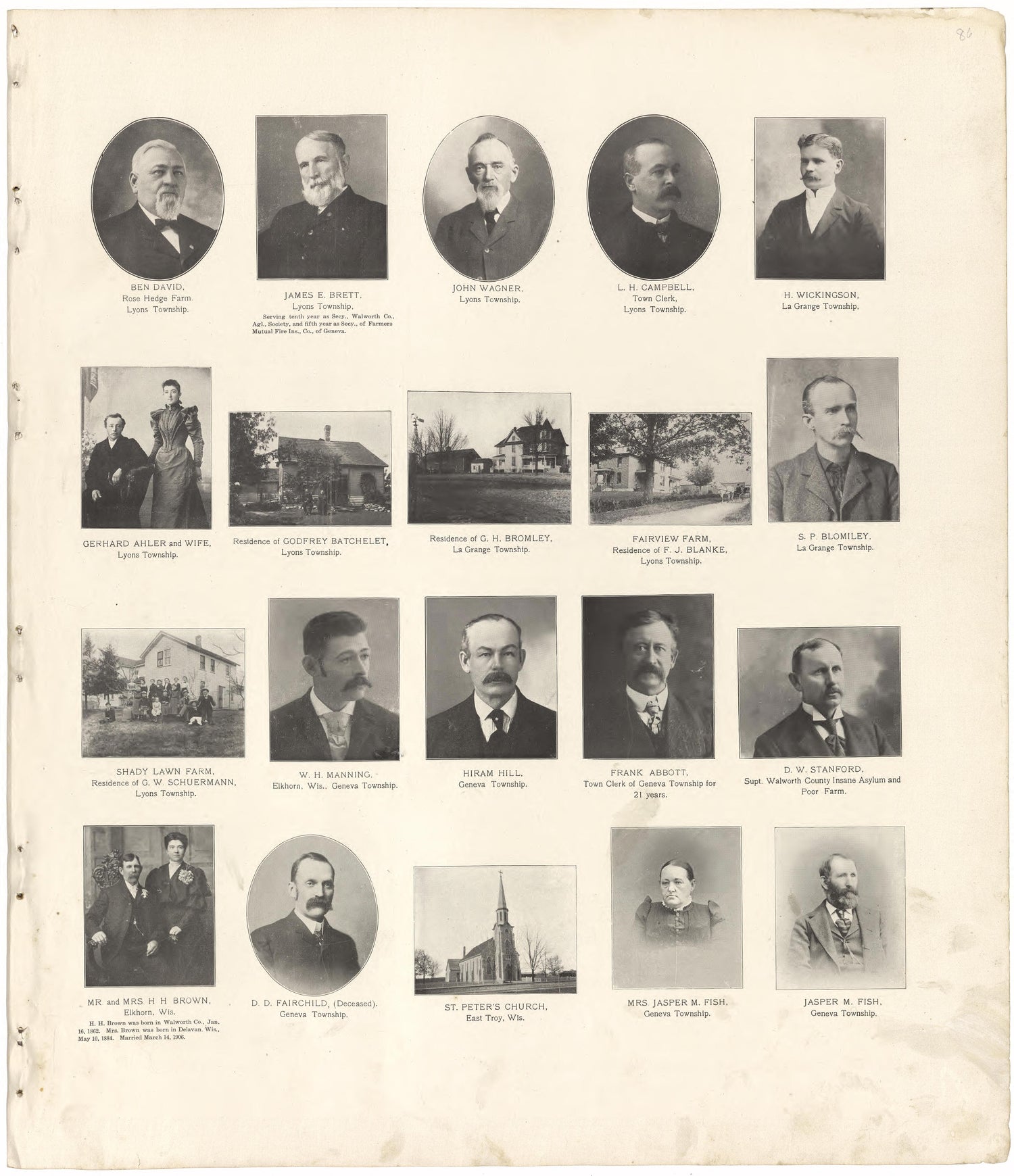 The Bench and Bar of Walworth County, 1907 from Standard Atlas of Walworth County, Wisconsin : Including a Plat Book of the Villages, Cities and Townships of the County, Patrons Directory, Reference Business Directory and Departments Devoted to Genera... by Relic Map Company