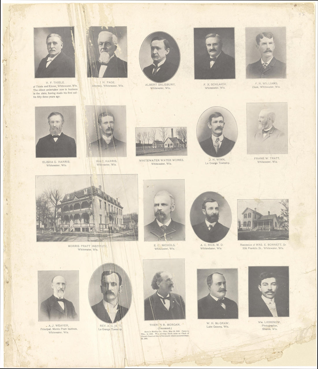 The Bench and Bar of Walworth County, 1907 from Standard Atlas of Walworth County, Wisconsin : Including a Plat Book of the Villages, Cities and Townships of the County, Patrons Directory, Reference Business Directory and Departments Devoted to Genera... by Relic Map Company