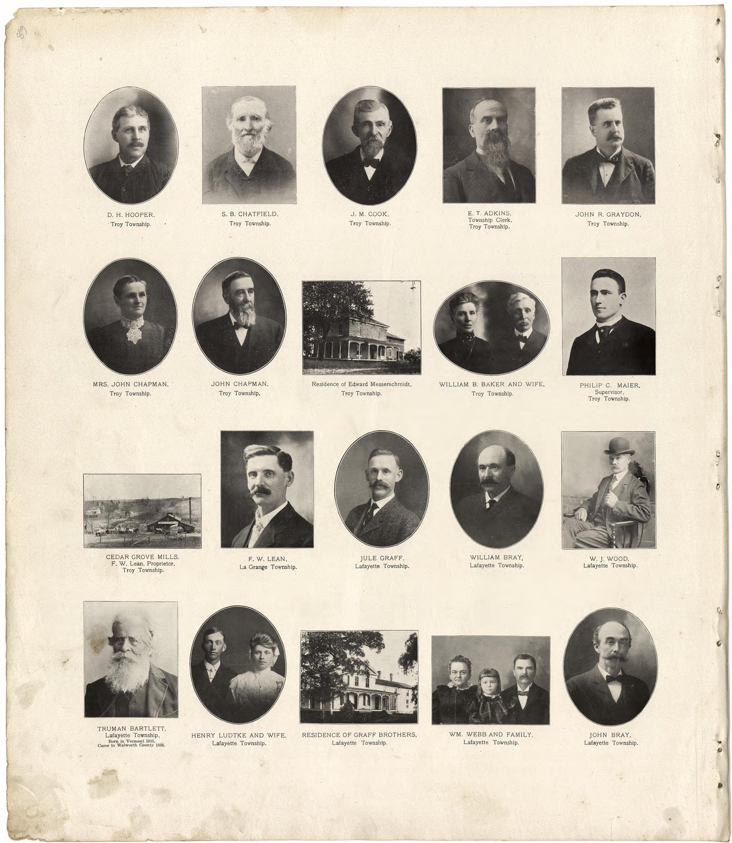 The Bench and Bar of Walworth County, 1907 from Standard Atlas of Walworth County, Wisconsin : Including a Plat Book of the Villages, Cities and Townships of the County, Patrons Directory, Reference Business Directory and Departments Devoted to Genera... by Relic Map Company